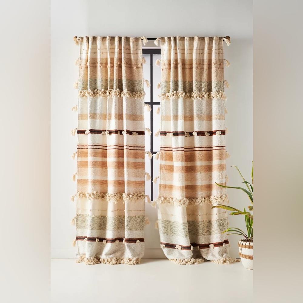 Anthropologie All Roads Yucca Curtain 96x50 inch (2 panels)